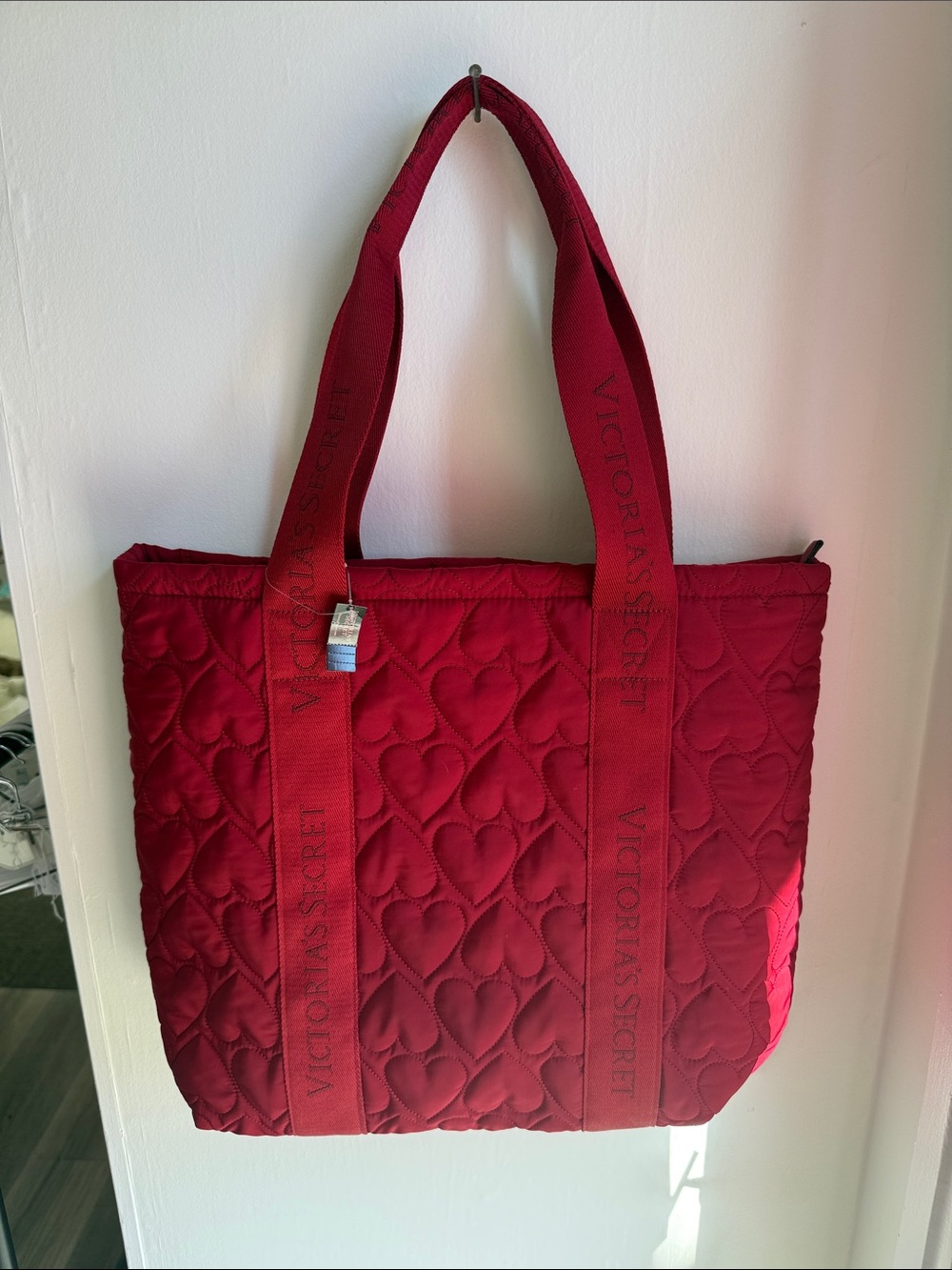 Victoria's Secret Crimson Quilted Heart Tote